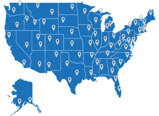 US Map with Locations
